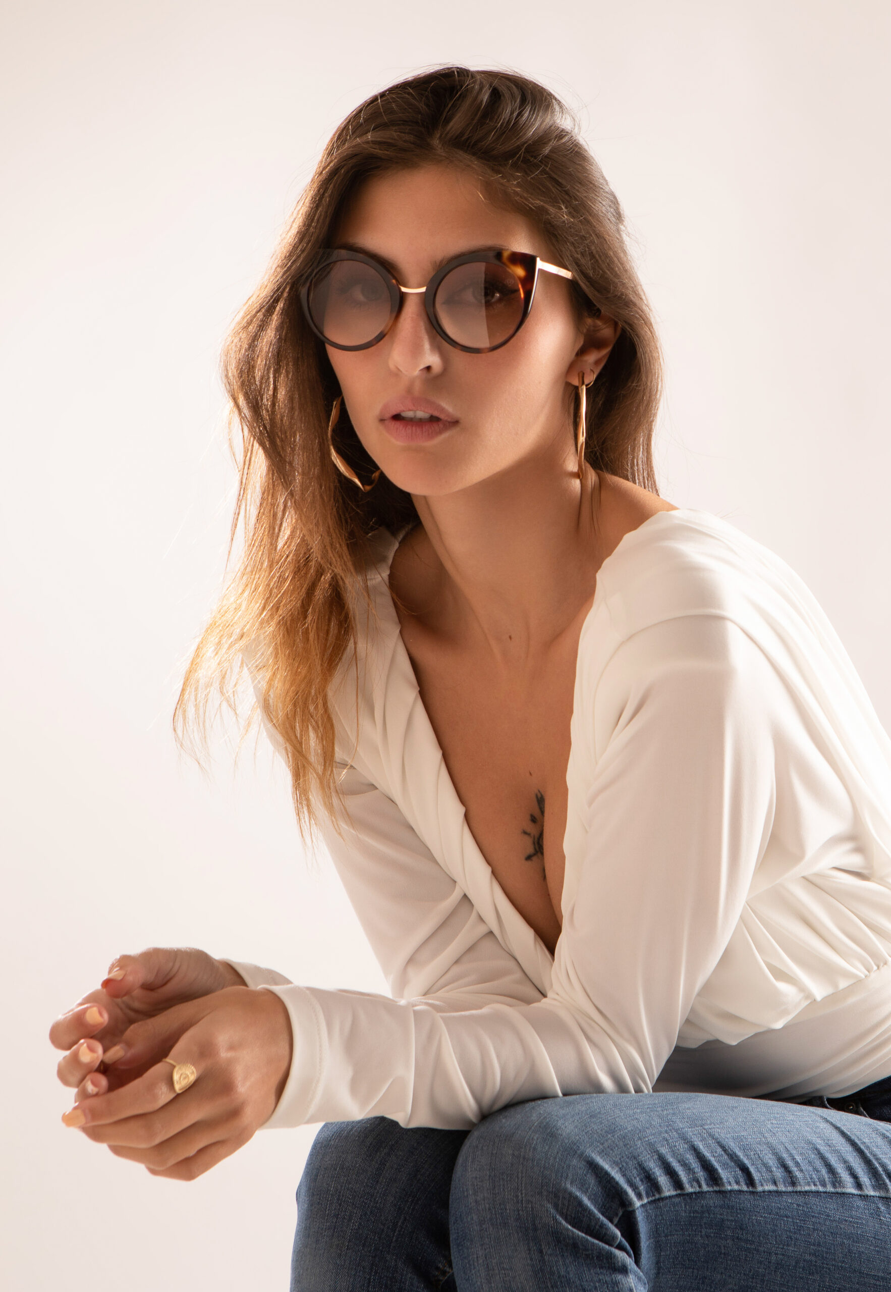 lunette de soleil layonn body blanc manches longues