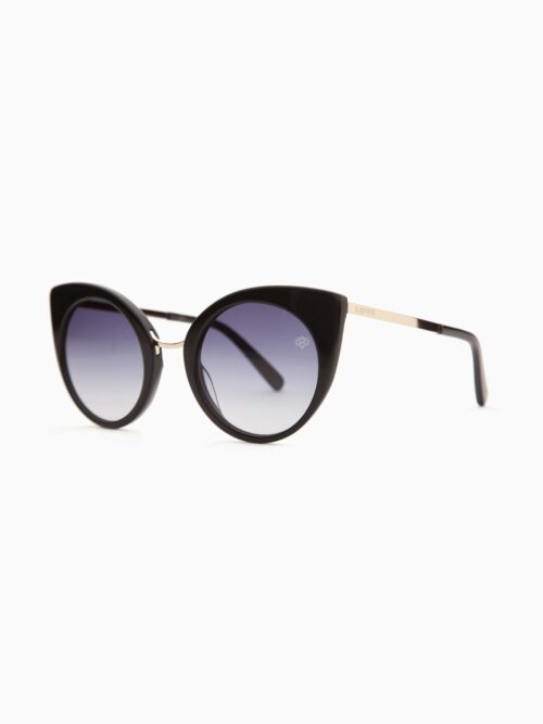 Lunettes de soleil femme rétro élégantes et tendance, fabriquées avec des matériaux écoresponsables. De couleur ecailles foncées, elles apportent une touche de glamour à votre look.