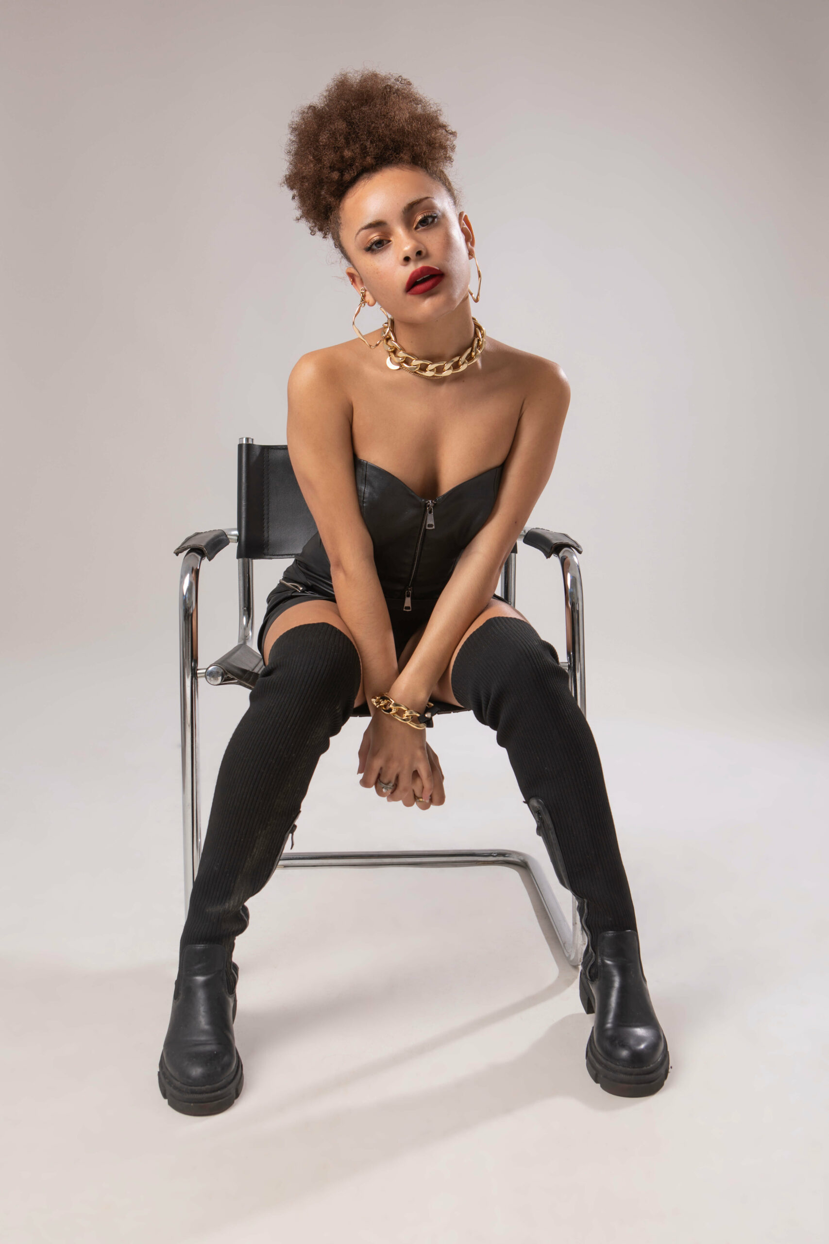 BUSTIER NOIR EN SIMILI CUIR LAYONN BUSTIER FRANCESCA BUSTIER ZIP