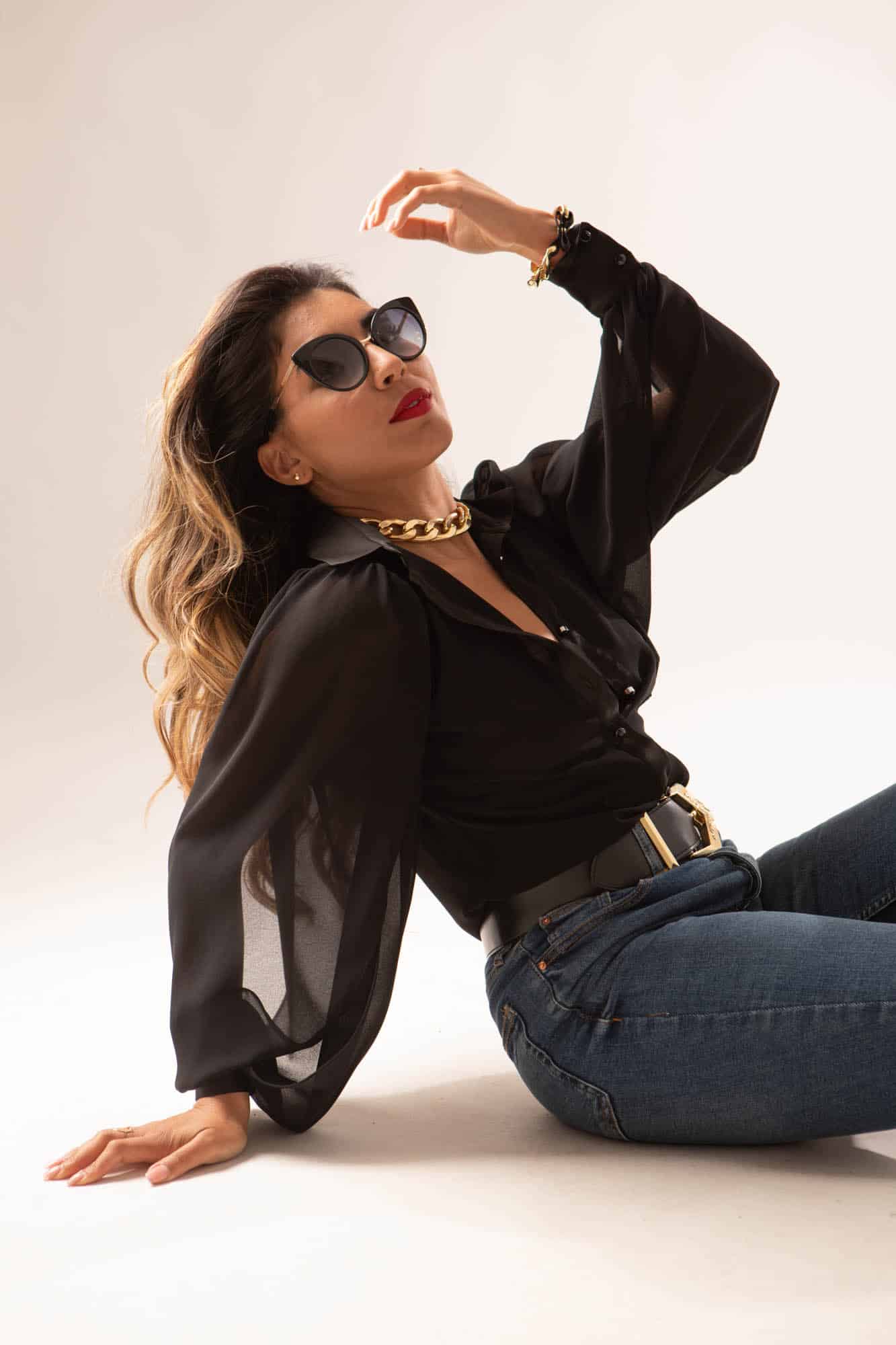 CHEMISIER NOIR IMANE CASQUETTE BLACKLY LAYONN