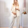 Blazer femme blanc boutons dorés layonn style marque française blazer de créateur ensemble blazer pantalon