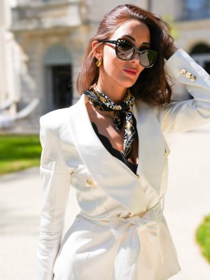 veste en satin blanc veste de créateur veste slowfashion veste fabrication italienne layonn style